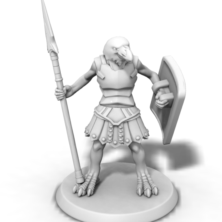 Crow Legionnaire with Spear and Shield