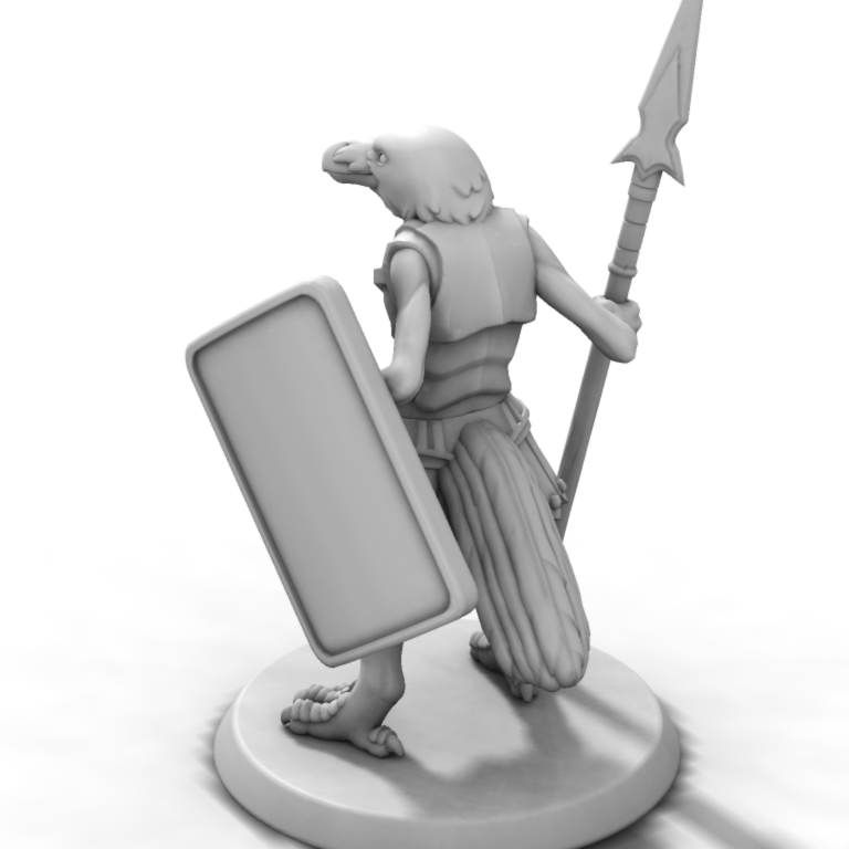 Crow Legionnaire with Spear and Shield