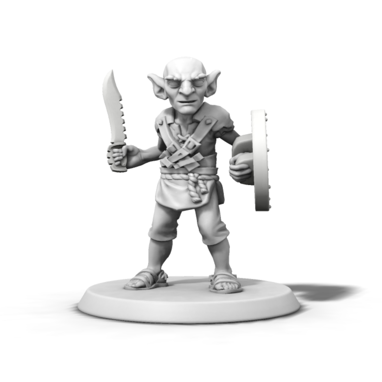 Goblin with Knife and Shield
