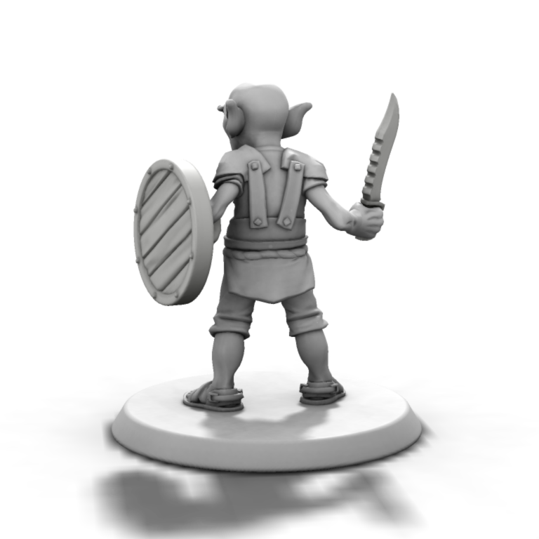 Goblin with Knife and Shield