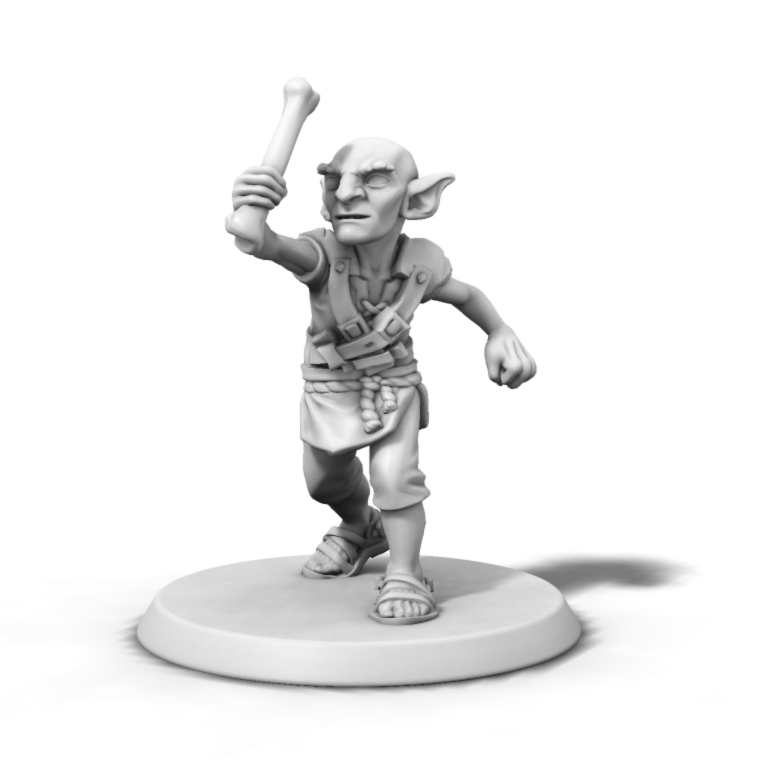 Goblin brandishing a Bone