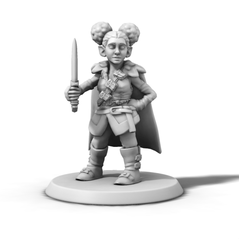 Halfling Female with Hair Poofs