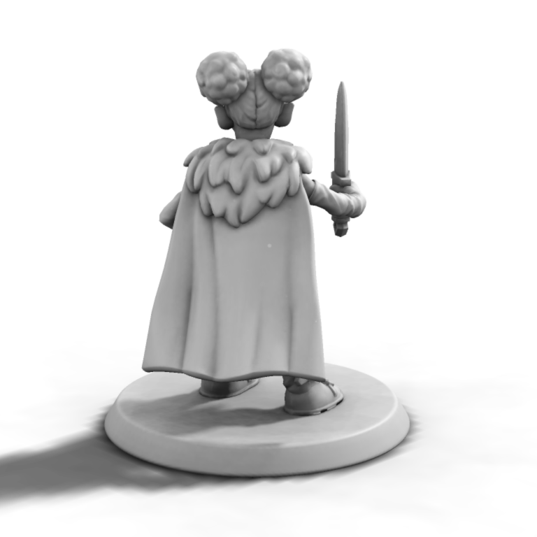 Halfling Female with Hair Poofs