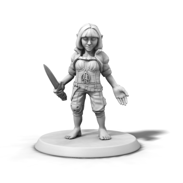 Halfling Female with Dagger