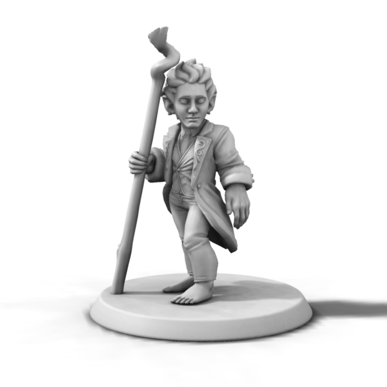 Halfling with Walking Stick