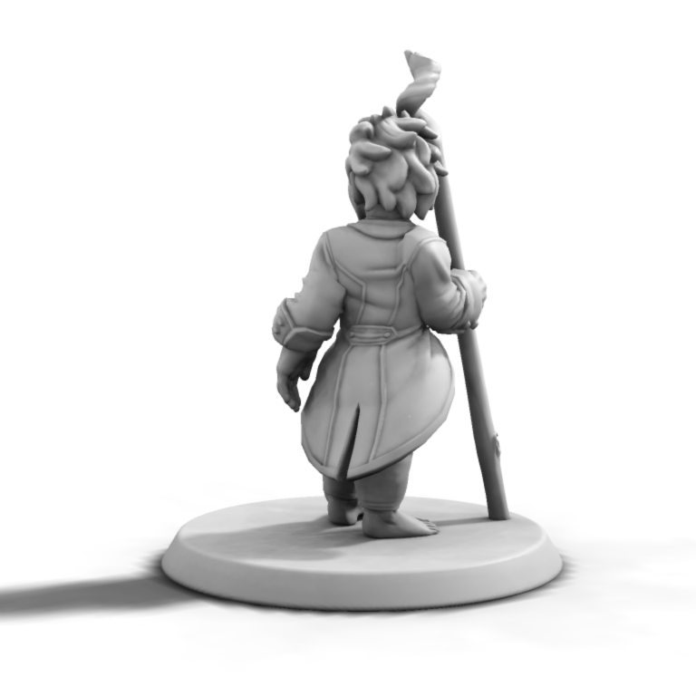 Halfling with Walking Stick