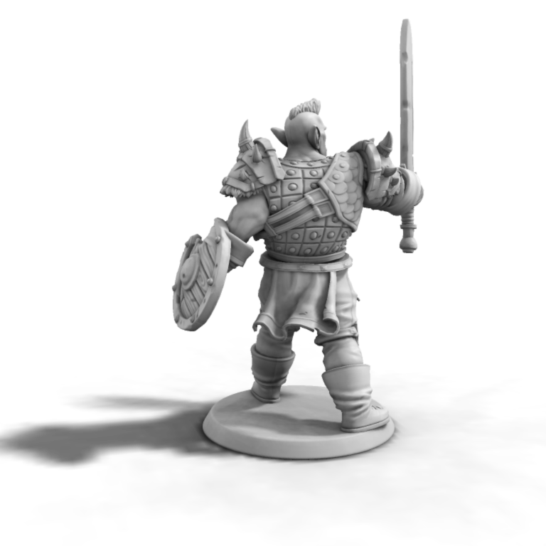 Orc Warrior with Great Sword and Shield