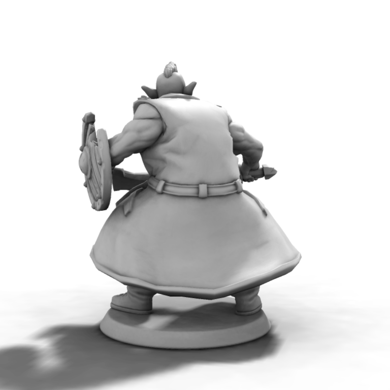 Orc Warrior with Sword and Shield