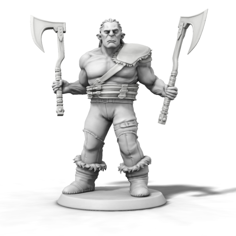 Orc Warrior Two Axes